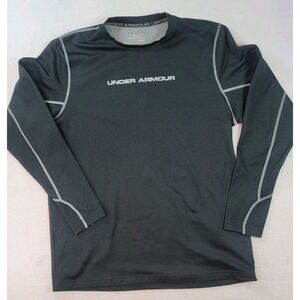 Mens Under Armour ColdGear Long Sleeve T Shirt Black XL